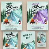 Camping Adventure Calling All Campers Birthday Invitation