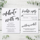 Handwriting Let's Celebrate Wedding Reception Invitation (Personalise this independent creator's collection.)