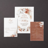 Terracotta Floral Brunch and Bubbly Bridal Shower Invitation (Personalise this independent creator's collection.)