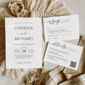 Simple Minimalist Handwritten Script Wedding RSVP Card