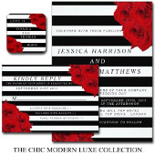 The Chic Modern Luxe Wedding Collection- Red Roses Invitation