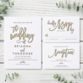 Chic Hand Lettered Wedding Thank You Postcard (Personalise this independent creator's collection.)
