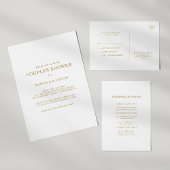 Classic Minimalist Gold Wedding Invitation  Envelope