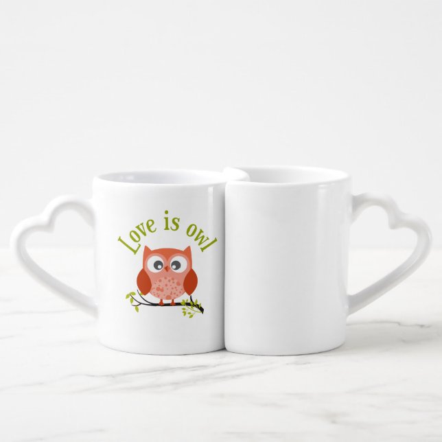 Collection “Coils is owl " Coffee Mug Set (Front Nesting)
