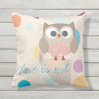 Collection “Coils is owl " Outdoor Pillow