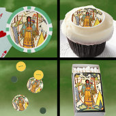 Vintage Native American Woman Village Forest