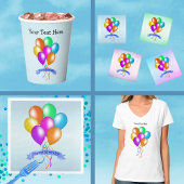 Colorful Happy Birthday Balloons Banner Party