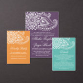 Orange Indian Paisley Thank You Postcard (Personalise this independent creator's collection.)