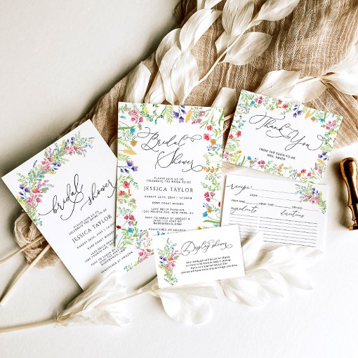 Bridal Shower Game Cards - 'What's On Your Phone' Wildflower Cards For Wedding Party (Set Of 25) - View #5