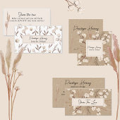 Elegant Botanical Watercolor Pink Trifold Brochure