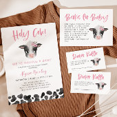 Boy Cow Baby Shower Diaper Raffle Ticket Enclosure Card