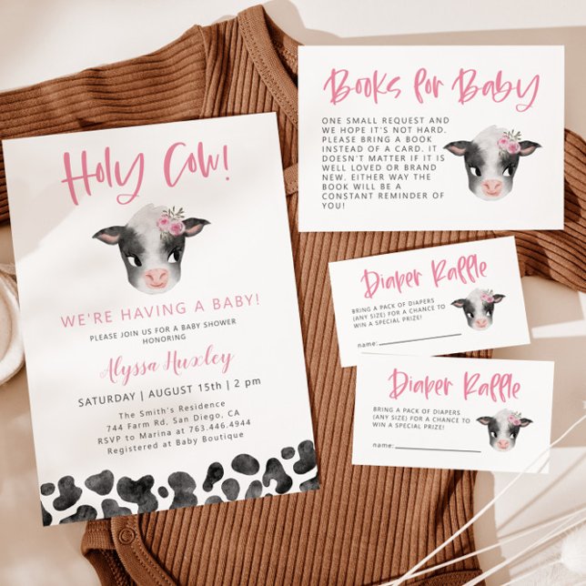 Rustic Cow Farm Theme Girl Baby Shower Favor Bag Zazzle