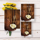 Faux Barn Wood Cowboy Boots Daisies Horse Wedding Favor Boxes