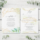 Watercolor Geometric Crystal Drive By Shower Invitation (Personalise this independent creator's collection.)