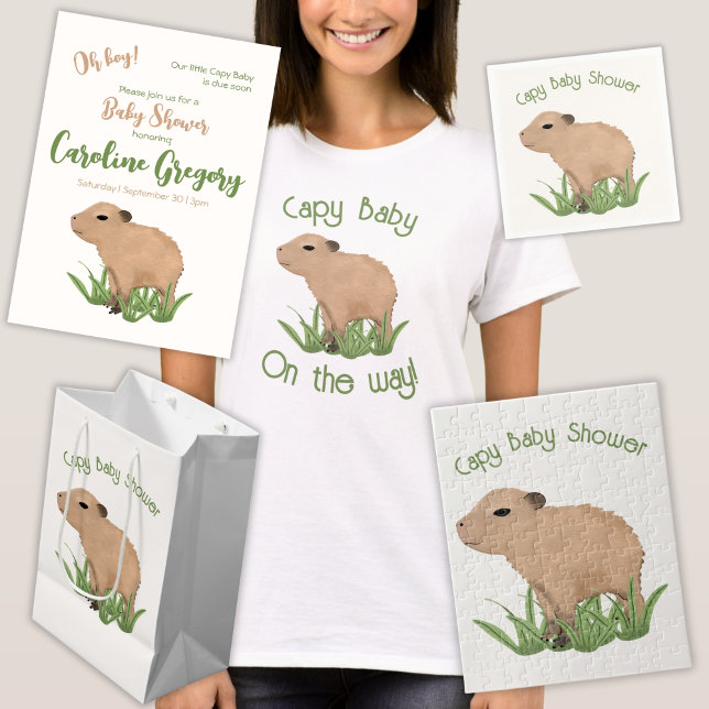 1 X Capybara Black Pen Pets Cartoon Wild Animals Stationary School