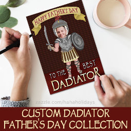 Funny Dadiator Father's Day | Custom Dad Photo Jigsaw Puzzle | Zazzle