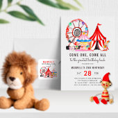 Modern Carnival Circus Festival Show Kid Birthday  Classic Round Sticker