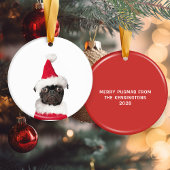 Cute Christmas Pug Puppy Santa Merry Pugmas 45 Piece Box Of Chocolates