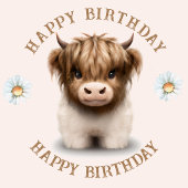 Cute Highlands Scottish Cow Sugar Cookie