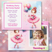 Pretty Pink Ballerina Girl's Birthday Girl Sugar Cookie