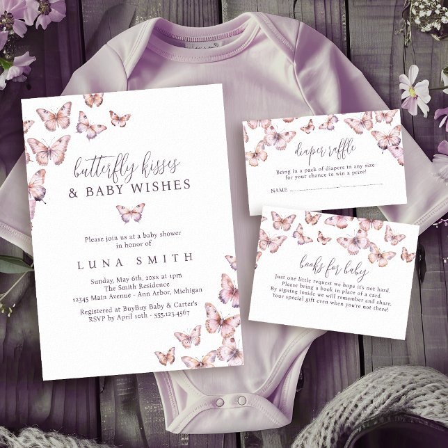 Butterfly Zazzle Princess Baby Shower Invitations Baby Shower Girl