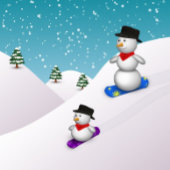 Cute Snowboarding Snowmen