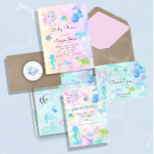 Cute Under the Sea Baby Shower By Mail Invitation