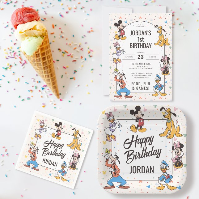 Disney's Mickey & Friends Character Birthday Invitation
