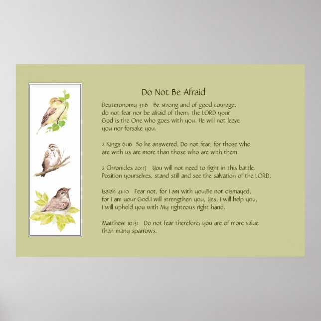 Collection Do Not Be Afraid Scriptures Courage Poster (Front)