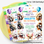 Dog Theme Birthday Party Invitation