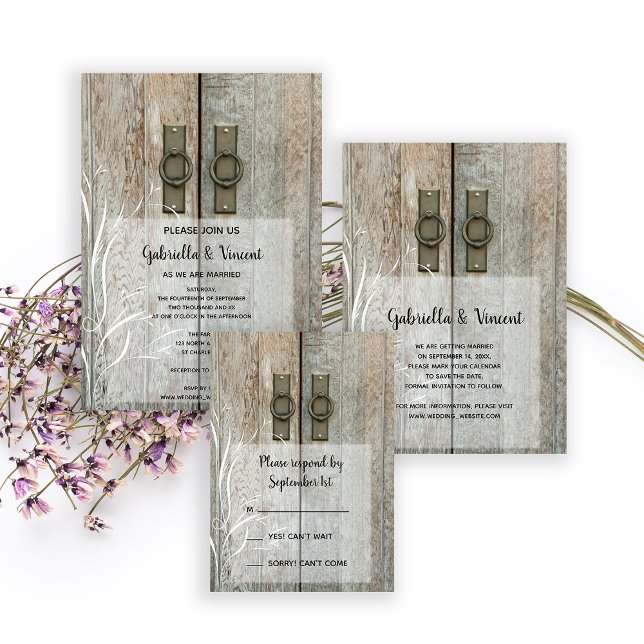 Barn door wedding invitations 60 photos - Astyledwedding.com