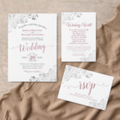 We Still Do Dusty Rose & White Wedding Vow Renewal Invitation (Personalise this independent creator's collection.)