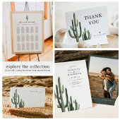 Eleanor - Boho Desert Cactus Simple Bridal Shower Invitation