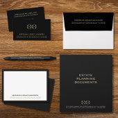 Sophisticated Black and Gold Business Letterhead