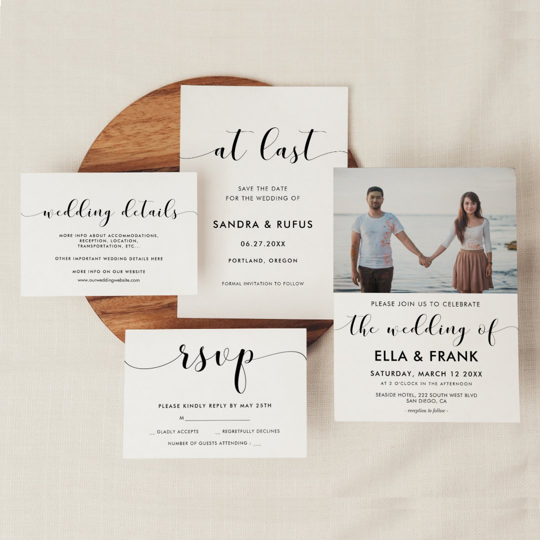 Elegant black & white wedding seating chart cards Zazzle