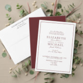 Elegant Burgundy Classic Script Wedding Invitation (Personalise this independent creator's collection.)