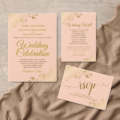 We Still Do Coral Peach & Gold Wedding Vow Renewal Invitation (Personalise this independent creator's collection.)