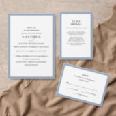 Elegant Couture | Dusty Blue Wedding Invitation (Personalise this independent creator's collection.)