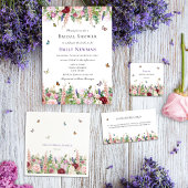 Romantic Flowers & Butterflies | Bridal Shower Invitation
