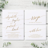 Elegant Gold Welcome Letter Itinerary & Map (Personalise this independent creator's collection.)