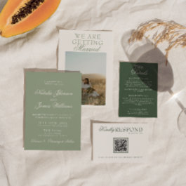 Elegant Green Classy Modern Boho Wedding Suite