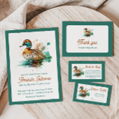 Elegant Green Framed Mallard Duck Baby Shower Cake Pops