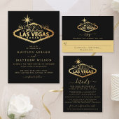 Elegant Las Vegas Destination Wedding All In One Invitation