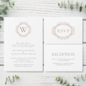 Elegant Monogram Classic Wedding Invitation (Personalise this independent creator's collection.)