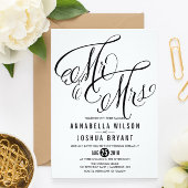 Mr. & Mrs. Elegant Script | Wedding Invitation