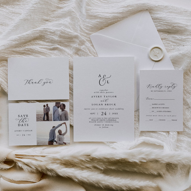 Elegant Script Wedding Envelope Seals