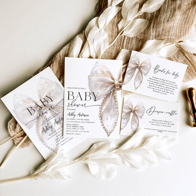 Pearl Necklace Thank You Note Baby Shower Host A Little Pearl Is