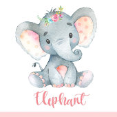 Baby Girl Wrapping Paper Pink Elephant It's A Girl