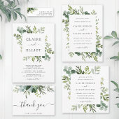 Eucalyptus Green Foliage Wedding Details Enclosure Card