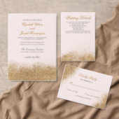 Blush Gold Glitter Sparkle Elegant Wedding Paper Dinner Napkins (Personalise this independent creator's collection.)